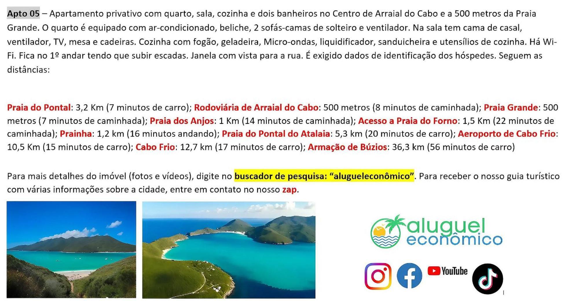 Arraial Do Cabo - Brisas Do Farol - Aluguel Economico Apartment Ngoại thất bức ảnh