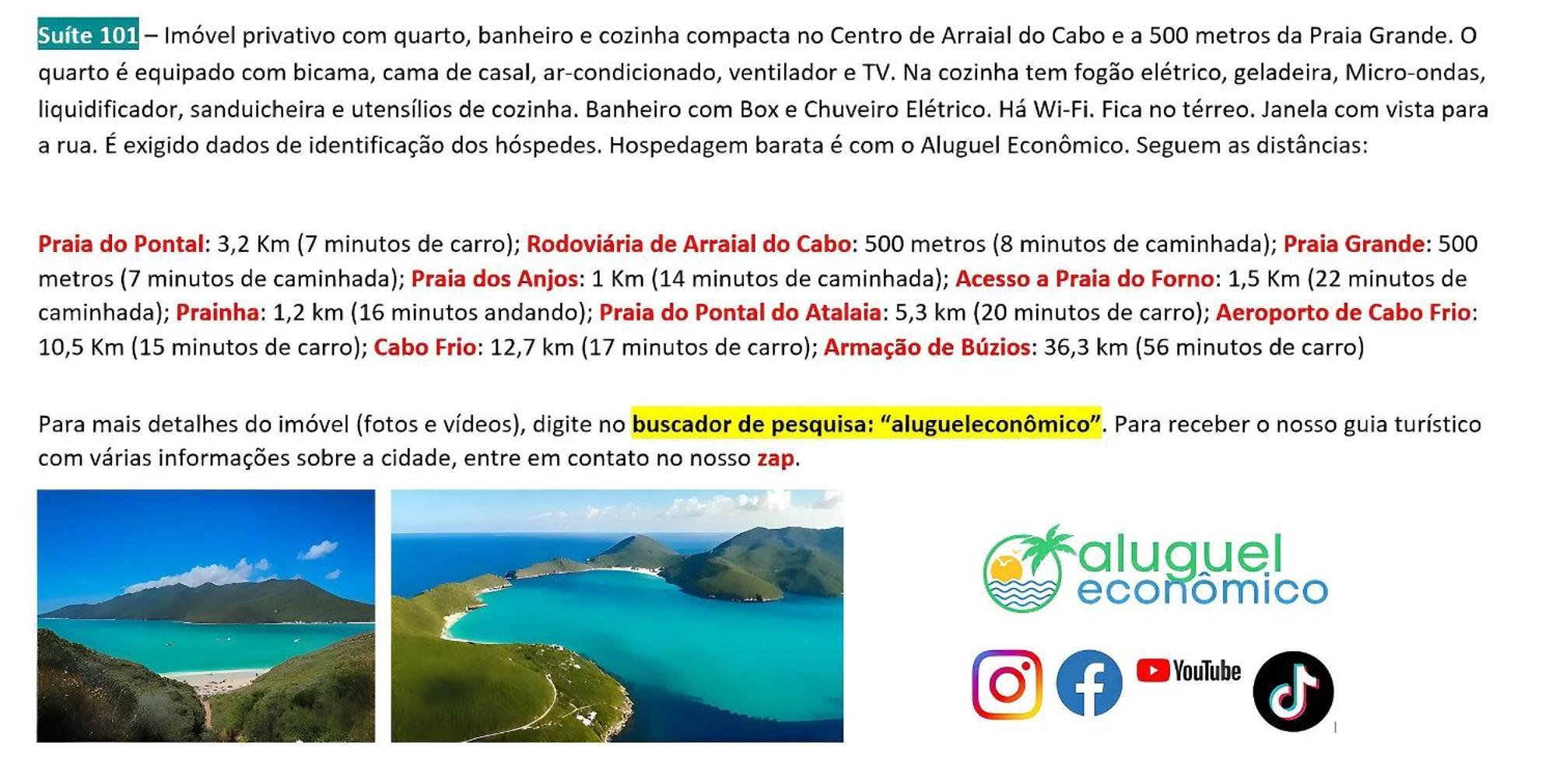 Arraial Do Cabo - Brisas Do Farol - Aluguel Economico Apartment Ngoại thất bức ảnh